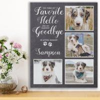 Pet Memorial Personalized Keepsake Photo Collage