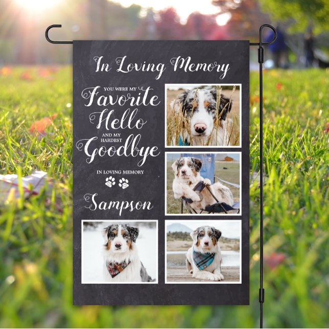 Pet Memorial Personalized Keepsake Photo Collage Garden Flag (Creator Uploaded)