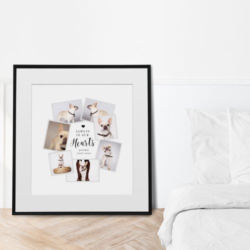 Pet Memorial Personalized Multi Photo Collage Poster