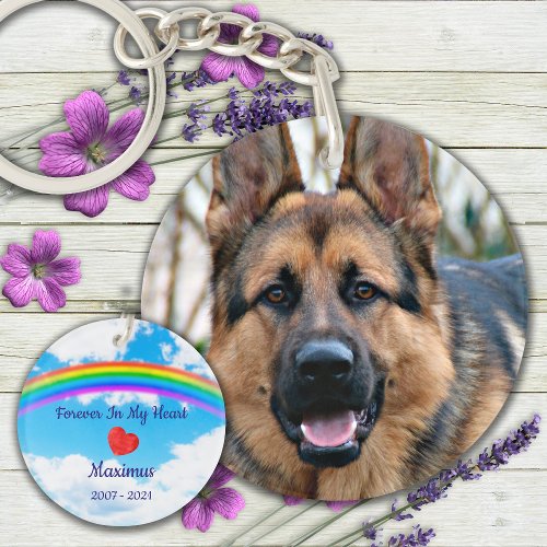 Pet Memorial Personalized Pet Loss Gift Dog Photo Keychain
