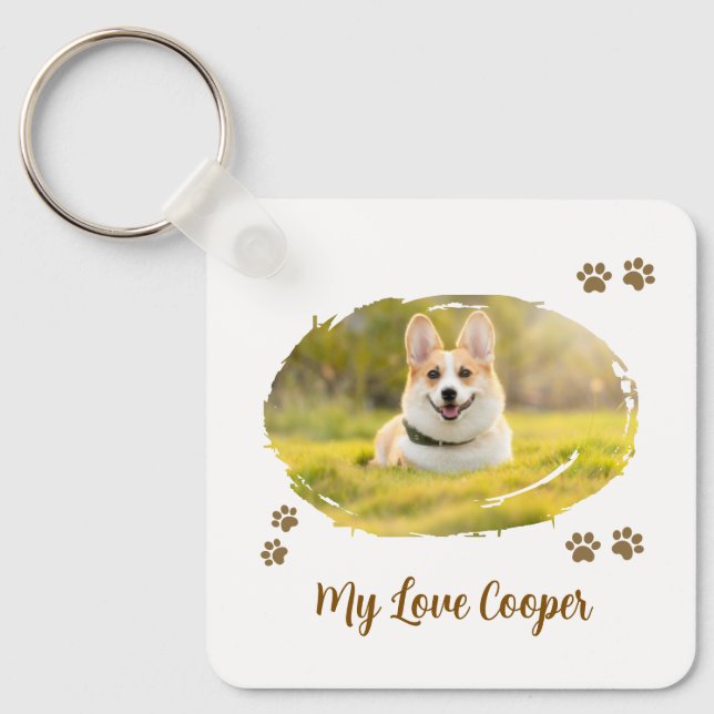 Pet Memorial – Personalized Pet Loss Gift Keychain (Front)