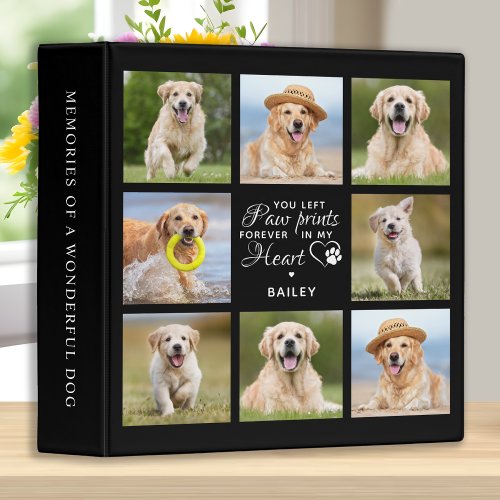 Pet Memorial Personalized Pet Loss Photo Album 3 Ring Binder