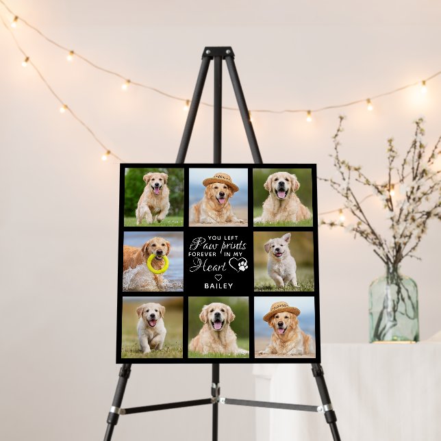 Pet Memorial Personalized Pet Loss Photo Collage Foam Board (In Situ (Stand))