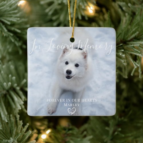 Pet Memorial Personalized Photo Ceramic Ornament