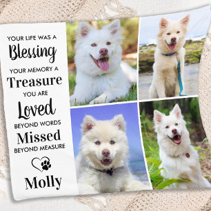 Pet Memorial Personalized Photo Collage Fleece Blanket
