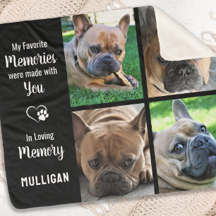 Pet Memorial Personalized Photo Collage Sherpa Blanket