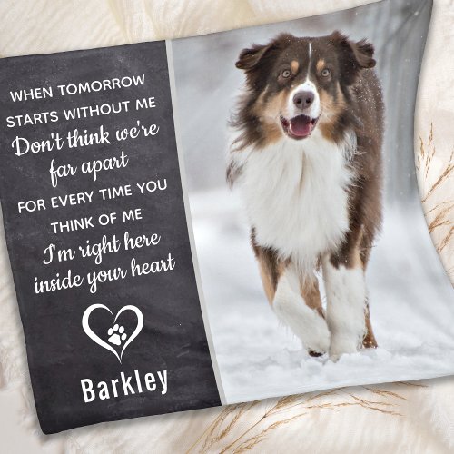 Pet Memorial Personalized Photo Fleece Blanket