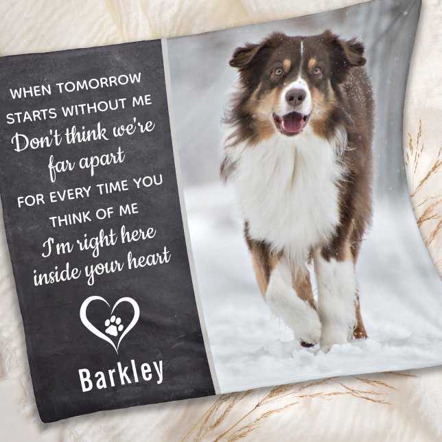 Pet Memorial Personalized Photo Fleece Blanket (Creator Uploaded)