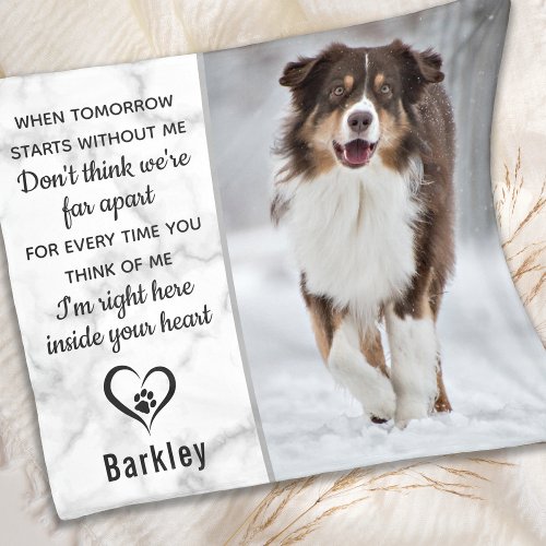 Pet Memorial Personalized Photo Fleece Blanket