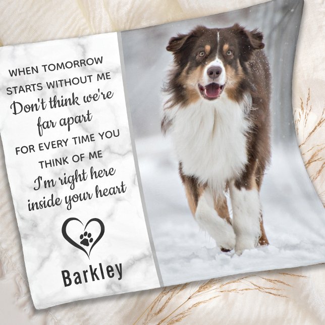 Pet Memorial Personalized Photo Fleece Blanket (Creator Uploaded)