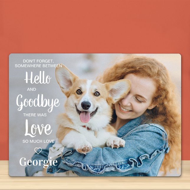 Pet Memorial Personalized Remembrance Dog Photo Pl Plaque (Creator Uploaded)