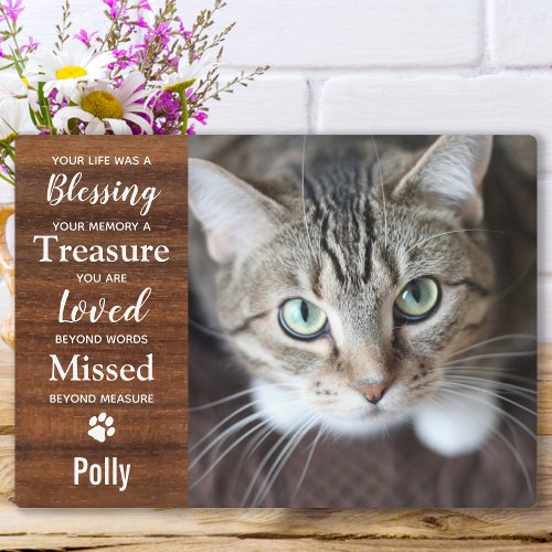 Pet Memorial Personalized Remembrance Photo  Plaque