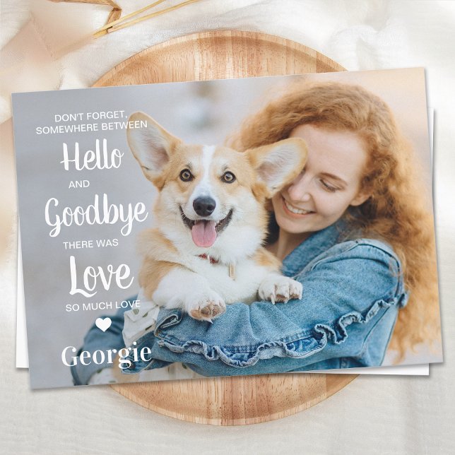 Pet Memorial Personalized Sympathy Dog Photo Thank You Card (Creator Uploaded)