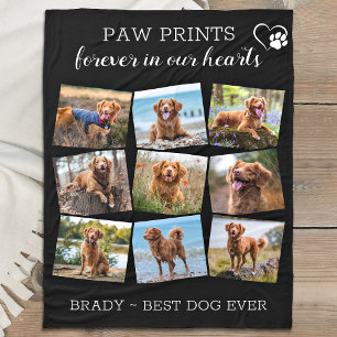 Pet Memorial Pet Loss 9 Photos Remembrance Dog  Fl Fleece Blanket