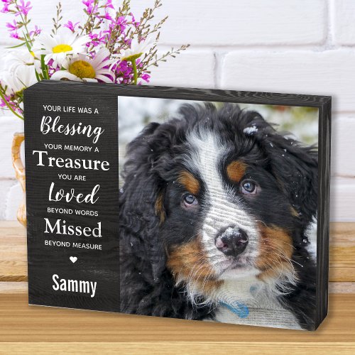 Pet Memorial Pet Loss Dog Remembrance Keepsake Wooden Box Sign