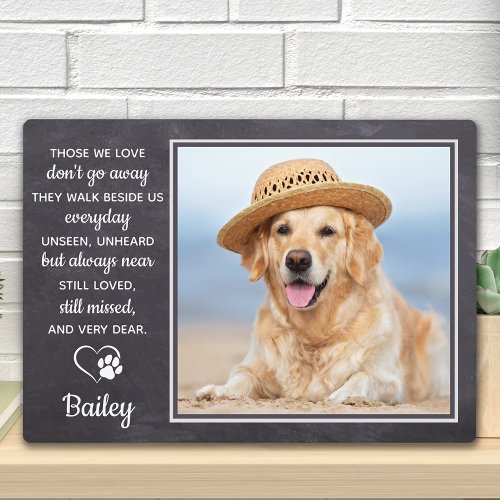 Pet Memorial Pet Loss Gift Personalized Dog Photo  Plaque