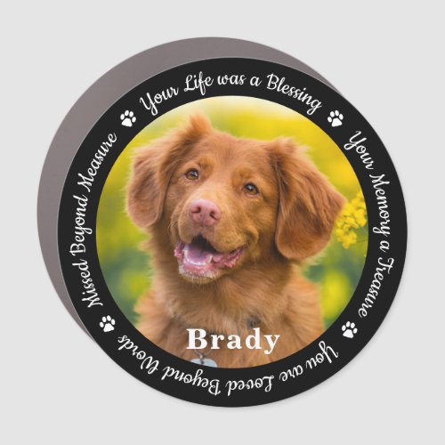 Pet Memorial Pet Loss Gift Remembrance Dog Photo  Car Magnet