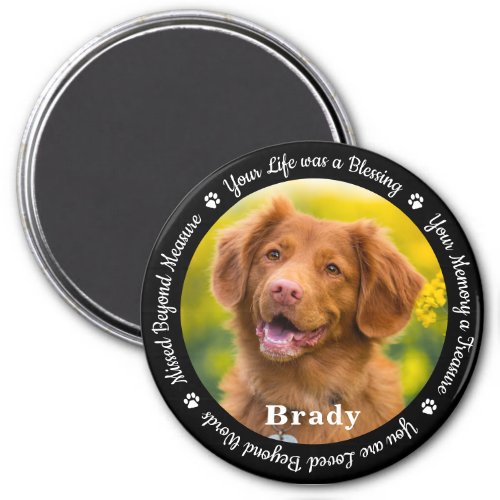 Pet Memorial Pet Loss Gift Remembrance Dog Photo  Magnet