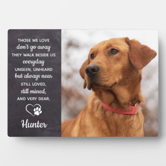 Pet Memorial Pet Loss Gift Sympathy Dog Photo Plaque Zazzle