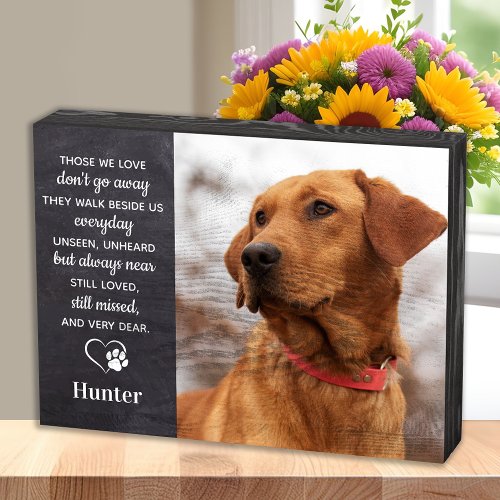 Pet Memorial Pet Loss Gift Sympathy Dog Photo Wooden Box Sign