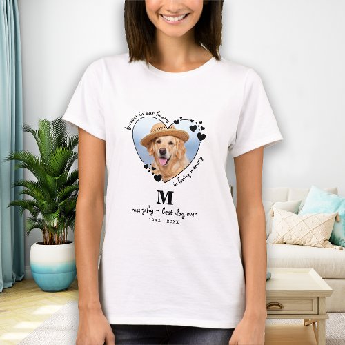 Pet Memorial Pet Loss Keepsake Custom Dog Photo T_Shirt