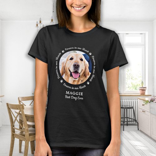 Pet Memorial Pet Loss Keepsake Custom Dog Photo  T_Shirt