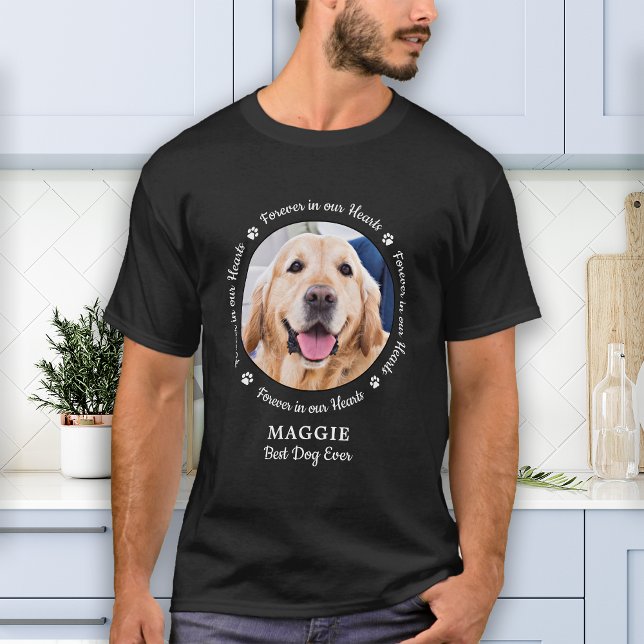 Pet Memorial Pet Loss Keepsake Custom Photo  T-Shirt (Creator Uploaded)