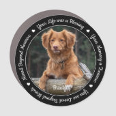 Pet Memorial Pet Loss Keepsake Dog Photo Car Magnet (Front)