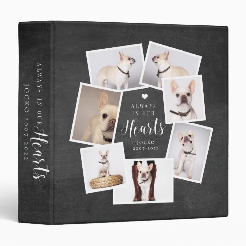 Pet Memorial Pet Loss Keepsake Dog Photo Scrapbook 3 Ring Binder