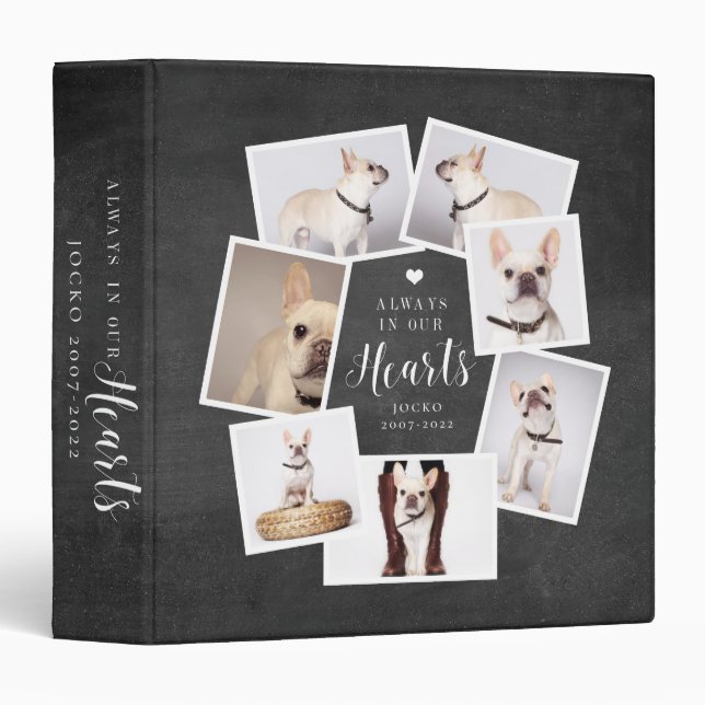 Pet Memorial Pet Loss Keepsake Dog Photo Scrapbook 3 Ring Binder (Front/Spine)