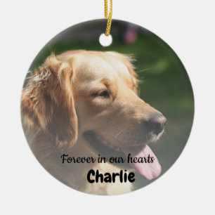 Pet Memorial Pet Loss Keepsake Gift Dog Photo Ceramic Ornament