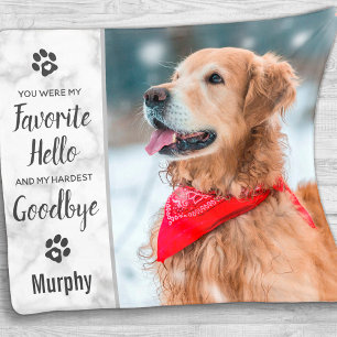 Pet Memorial Pet Loss Keepsake Photo Fleece Blanket