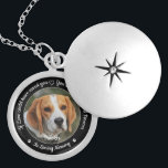 Pet Memorial Pet Loss Keepsake Sympathy Photo Locket Necklace<br><div class="desc">Honor your best friend with a custom photo pet memorial locket necklace . This unique pet memorial necklace is the perfect gift for yourself, family or friends to pay tribute to your loved one. This dog memorial locket features a simple black and white design with decorative script. Quote "If Love...</div>
