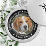 Pet Memorial Pet Loss Keepsake Sympathy Photo Locket Necklace<br><div class="desc">Honor your best friend with a custom photo pet memorial locket necklace . This unique pet memorial necklace is the perfect gift for yourself, family or friends to pay tribute to your loved one. This dog memorial locket features a simple black and white design with decorative script. Quote "If Love...</div>