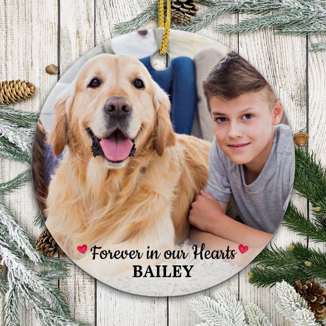 Pet Memorial Pet Loss Personalized Dog Photo Ceramic Ornament (Creator Uploaded)