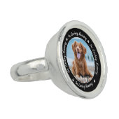 Pet Memorial Pet Loss Personalized Dog Photo Ring (Side)