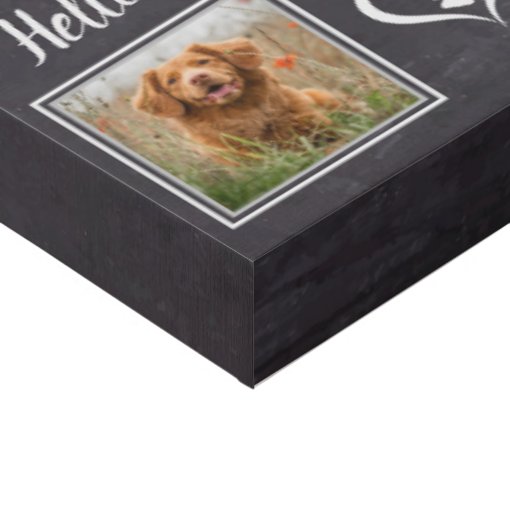 Pet Memorial Pet Loss Personalized Photo Collage Faux Canvas Print | Zazzle