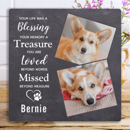 Pet Memorial Pet Loss Personalized Photo Plaque