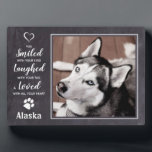 Pet Memorial - Pet Loss Photo Collage Dog Memorial Plaque<br><div class="desc">Celebrate your best friend with a custom unique pet dog memorial plaque in a rustic slate design . This pet memorial photo display plaque is the perfect gift for yourself, family or friends to honor those loved . We hope your pet photo plaque will bring you joy , peace ,...</div>