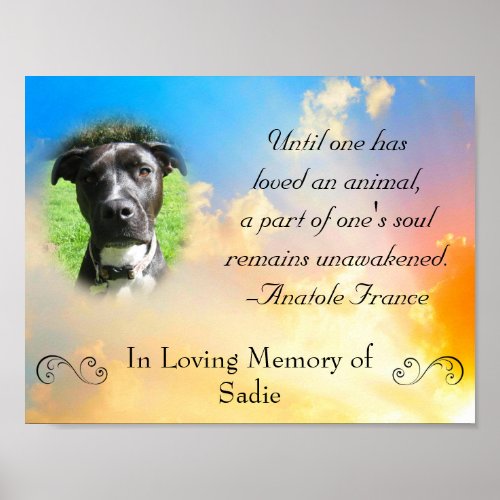 Pet Memorial _ Pet Loss Quote Poster