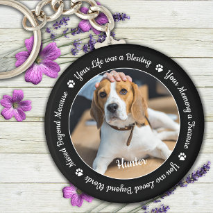 Pet Memorial Pet Loss Remembrance Dog Photo Keychain