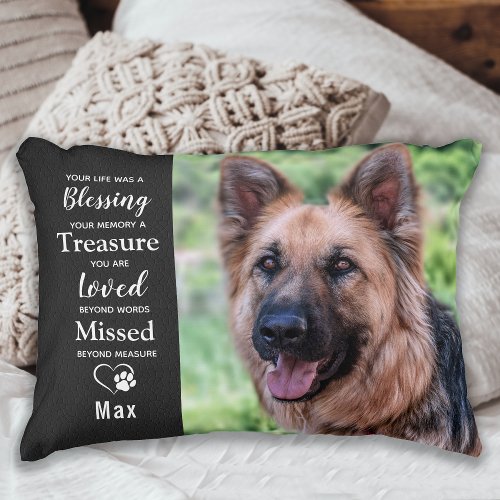 Pet Memorial_ Pet Loss Sympathy Loved Missed Quote Accent Pillow
