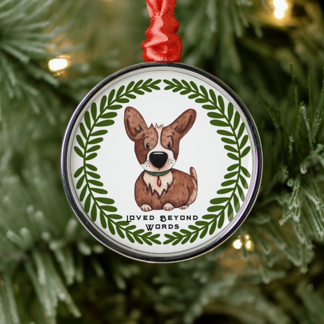 Pet Memorial | Pet Photo Metal Ornament (Tree)