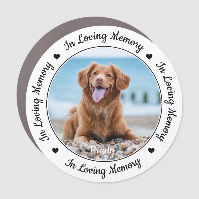 Pet Memorial Photo Car Magnet (Front)