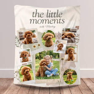 Pet Memorial Photo Collage Fleece Blanket