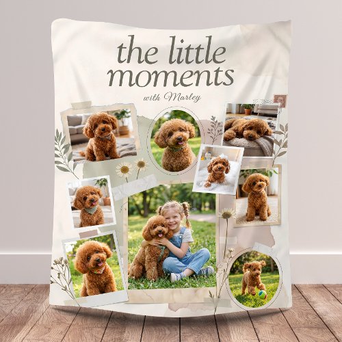 Pet Memorial Photo Collage Fleece Blanket