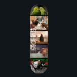 Pet memorial photo collage keepsake your name skateboard<br><div class="desc">Celebrate the memories you shared with your precious animal with this easy to personalize eight photo collage that has templates for your custom wording and name.</div>