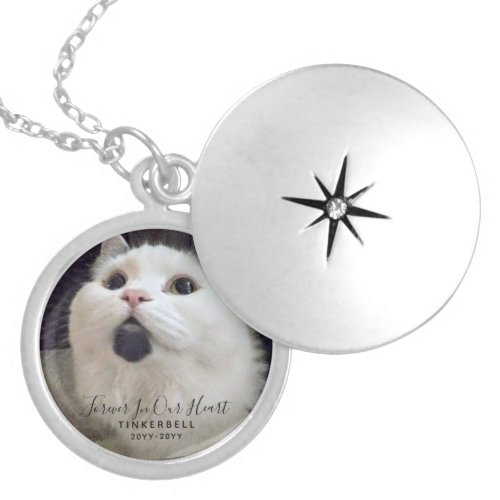 Pet Memorial Photo Forever In Our Heart Keepsake Locket Necklace