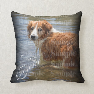Pet memorial photo forever keepsake throw pillow