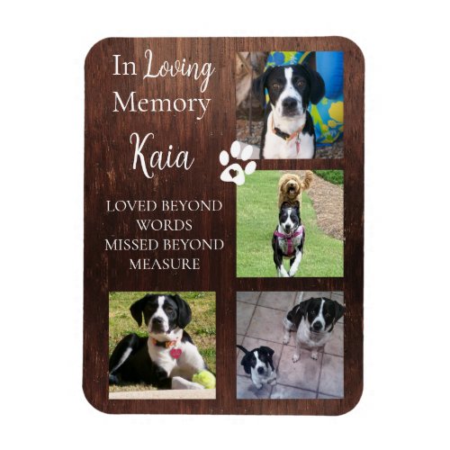 Pet Memorial Photo Keepsake Personalized     Magnet